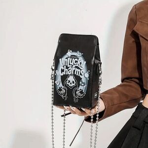 Gothic Goth Emo Lucky Charms Carton Crossbody Bag Purse